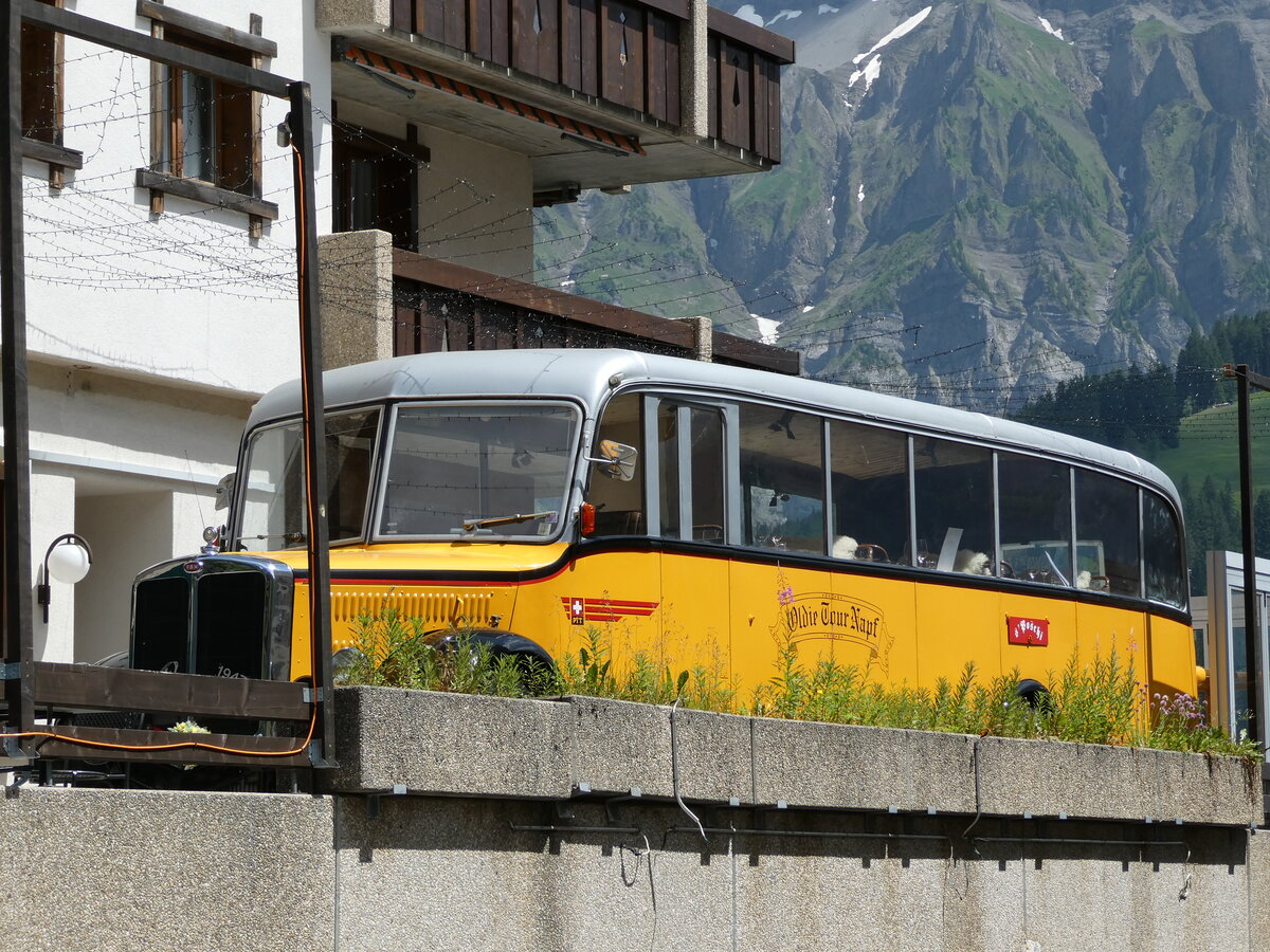 (237'314) - Peter, Luthern Bad - FBW/Gangloff (ex Reusser, Bassersdorf; ex Panel, P�verenges; ex P 24'562; ex P 1351) am 19. Juni 2022 in Adelboden, Hotel Beau Site (Teilaufnahme)