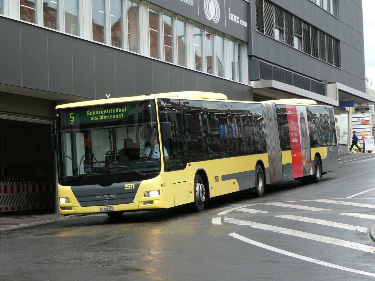 (237'370) - STI Thun - Nr. 140/BE 801'140 - MAN am 24. Juni 2022 in Thun, Rampenstrasse