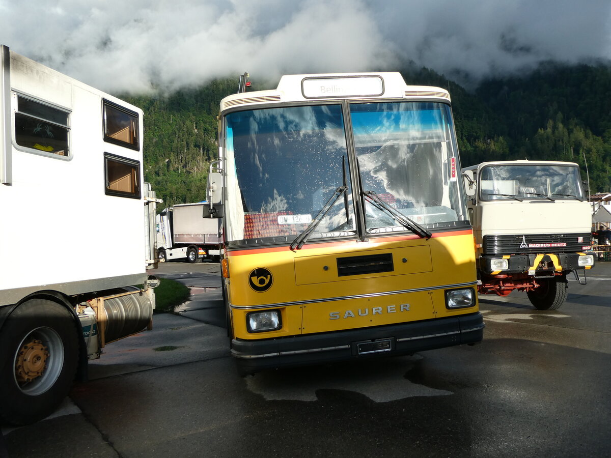 (237'455) - Zimmermann, Kerns - OW 126 U - Saurer/R&J (ex Brndli, Zrich; ex Hofmann, Zrich; ex Pacciarelli, Grono; ex P 25'661) am 24. Juni 2022 in Interlaken, Flugplatz