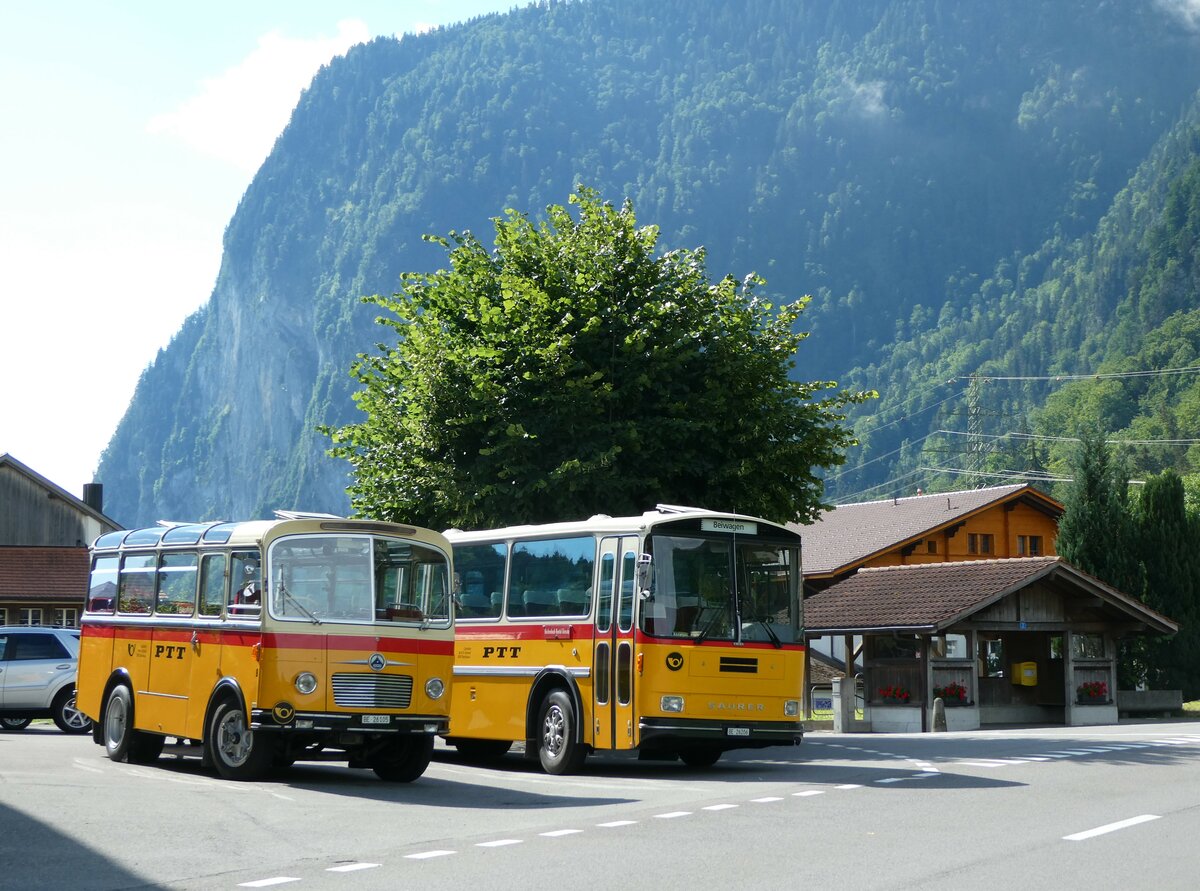(237'555) - Schmid, Th�rishaus - Nr. 9/BE 26'105 - Saurer/R&J (ex Geiger, Adelboden Nr. 9) am 26. Juni 2022 in Niederstocken, Gasthof zum Stockhorn