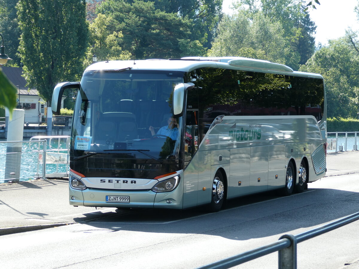 (238'290) - Aus Deutschland: Ullmann, Schwarzenberg - Z-NT 9999 - Setra am 18. Juli 2022 bei der Schifflndte Thun