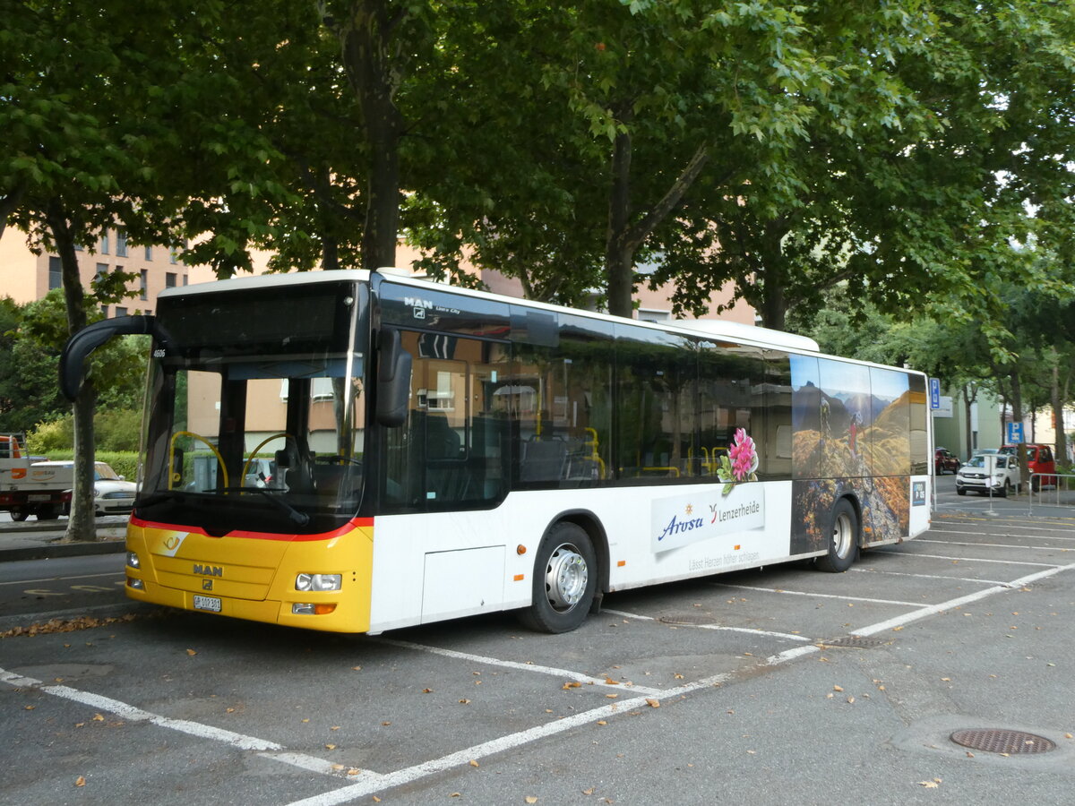 (238'351) - Bossi&Hemmi, Tiefencastel - GR 102'381 - MAN am 24. Juli 2022 in Brig, Postgarage (Einsatz PostAuto)