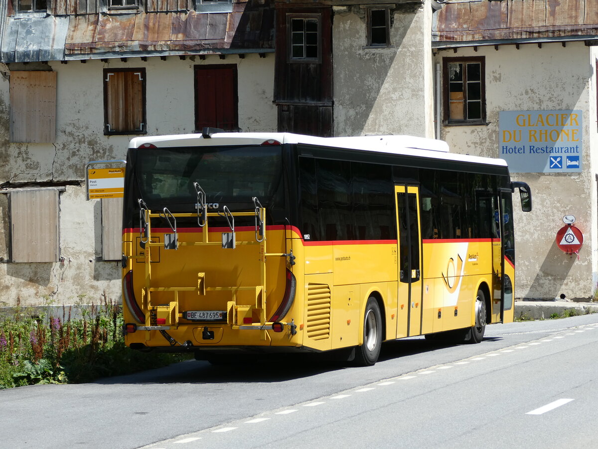 (238'415) - PostAuto Bern - BE 487'695 - Iveco am 24. Juli 2022 in Gletsch, Post