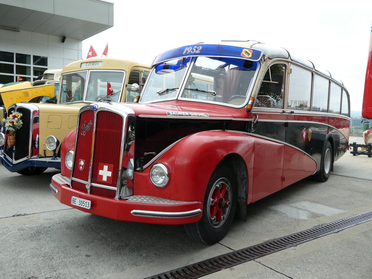 (239'566) - Schaffer, Oberburg - BE 30'513 - Saurer/R&J (ex AFA Adelboden Nr. 16; ex ASKA Aeschi Nr. 8) am 27. August 2022 in Oberkirch, CAMPUS Sursee