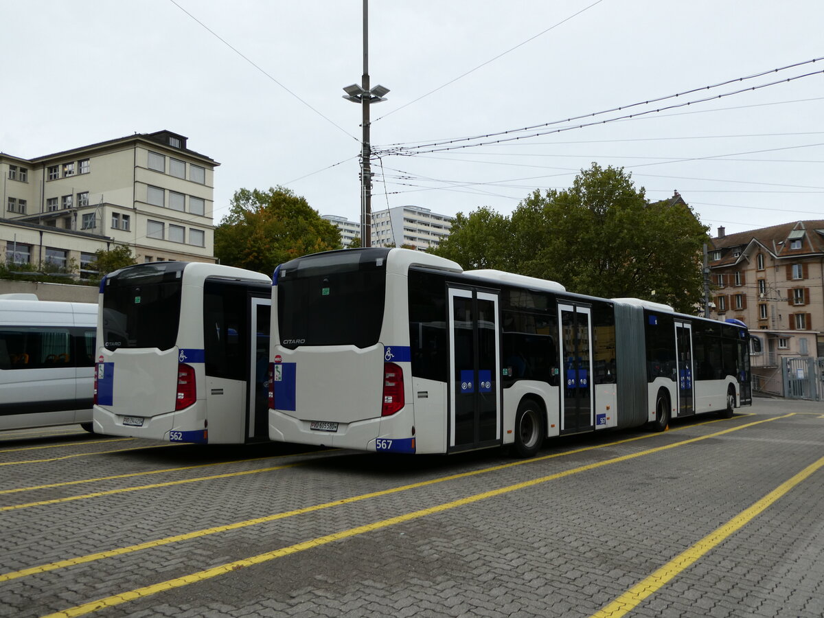 (240'425) - TL Lausanne - Nr. 567/VD 605'580 - Mercedes am 1. Oktober 2022 in Lausanne, D�p�t Borde
