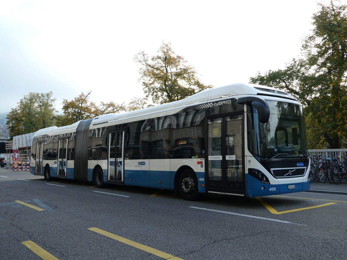 (240'892) - VBZ Zrich - Nr. 469/ZH 942'469 - Volvo am 11. Oktober 2022 in Zrich, Sihlpost