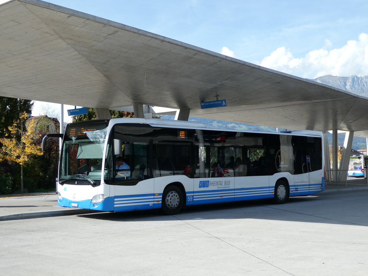 (240'987) - RTB Altsttten - Nr. 59/SG 398'840 - Mercedes am 11. Oktober 2022 beim Bahnhof Buchs