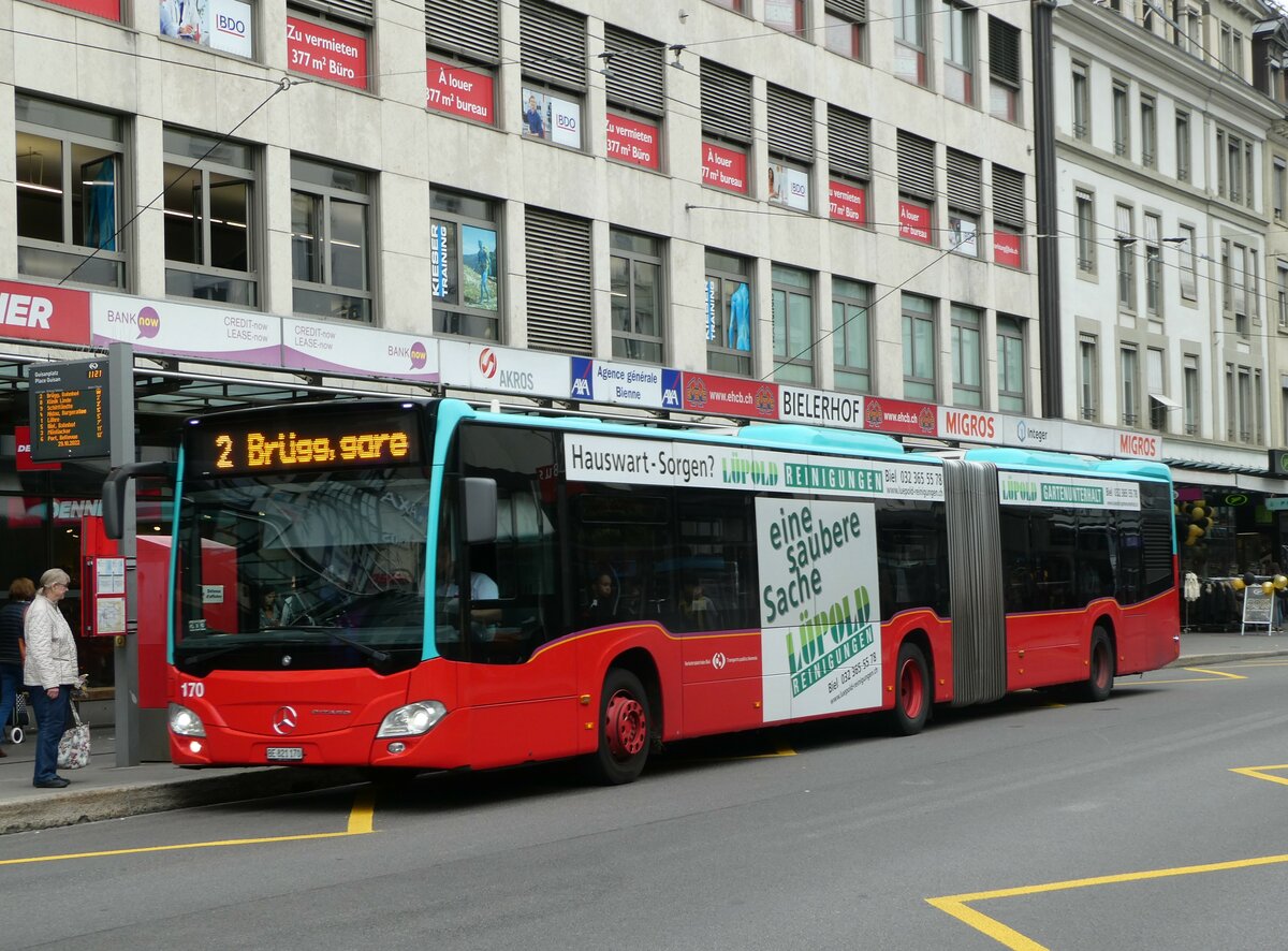 (241'923) - VB Biel - Nr. 170/BE 821'170 - Mercedes am 29. Oktober 2022 in Biel, Guisanplatz