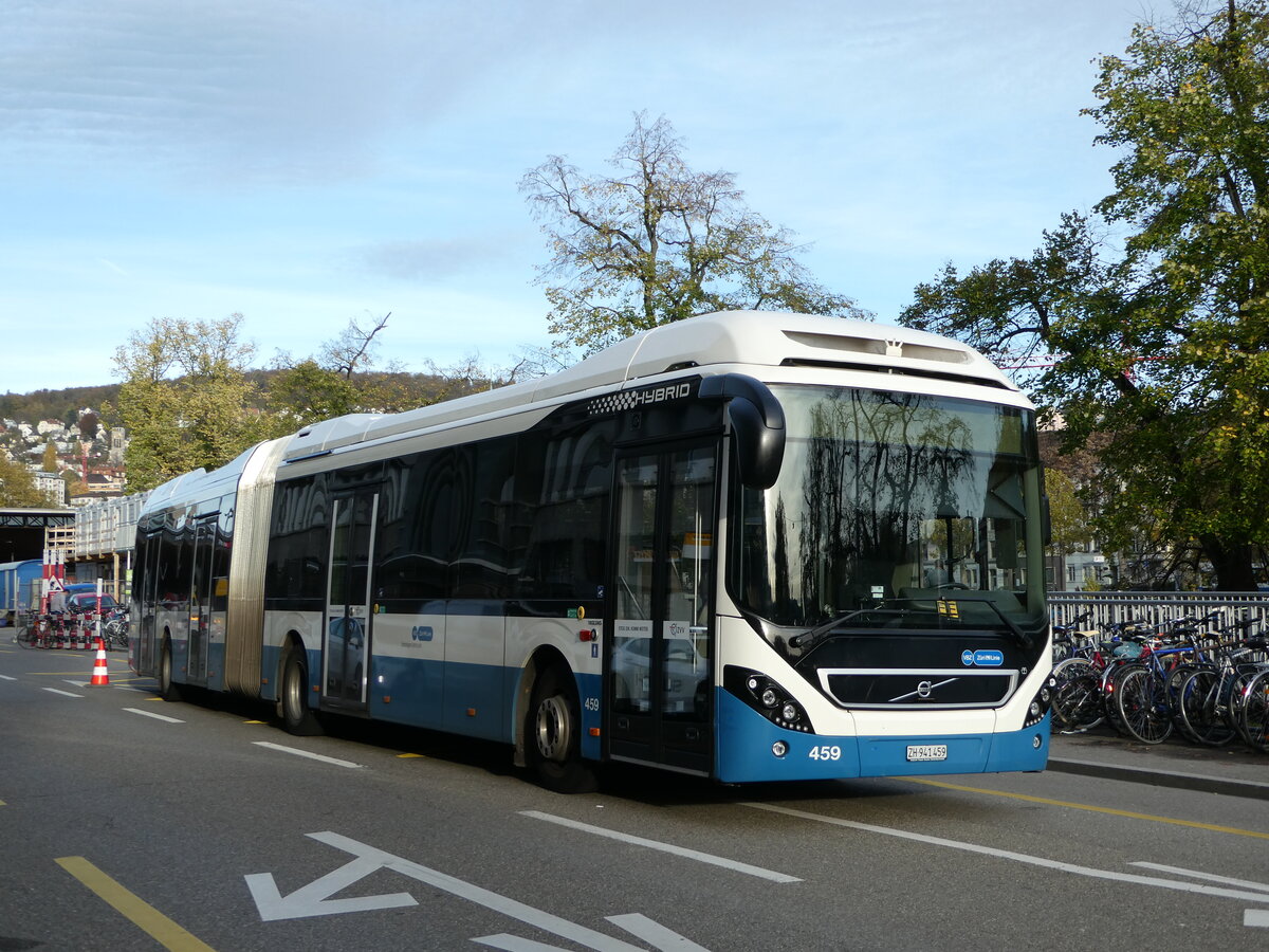 (242'311) - VBZ Z�rich - Nr. 459/ZH 941'459 - Volvo am 8. November 2022 in Z�rich, Sihlpost