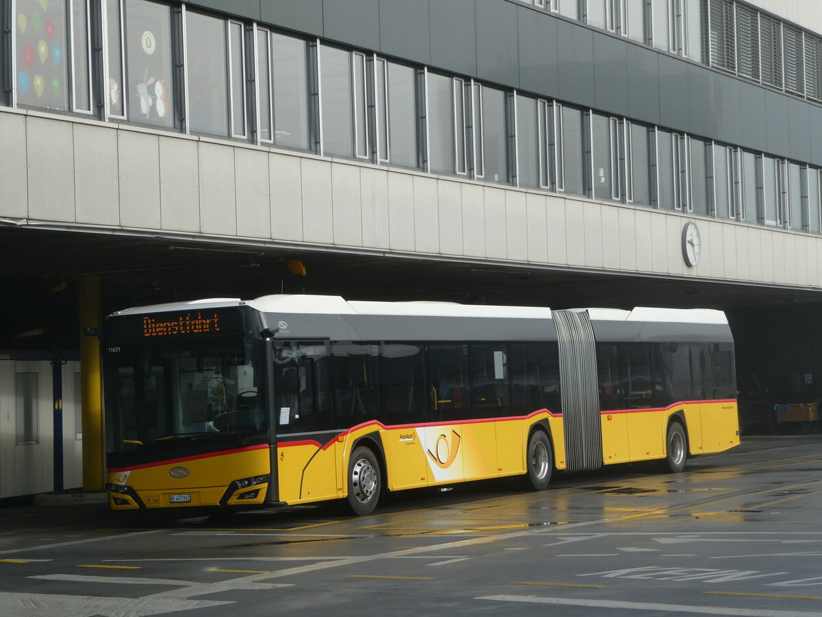 (242'330) - PostAuto Bern - Nr. 11'631/BE 407'862 - Solaris am 10. November 2022 in Bern, Postautostation 