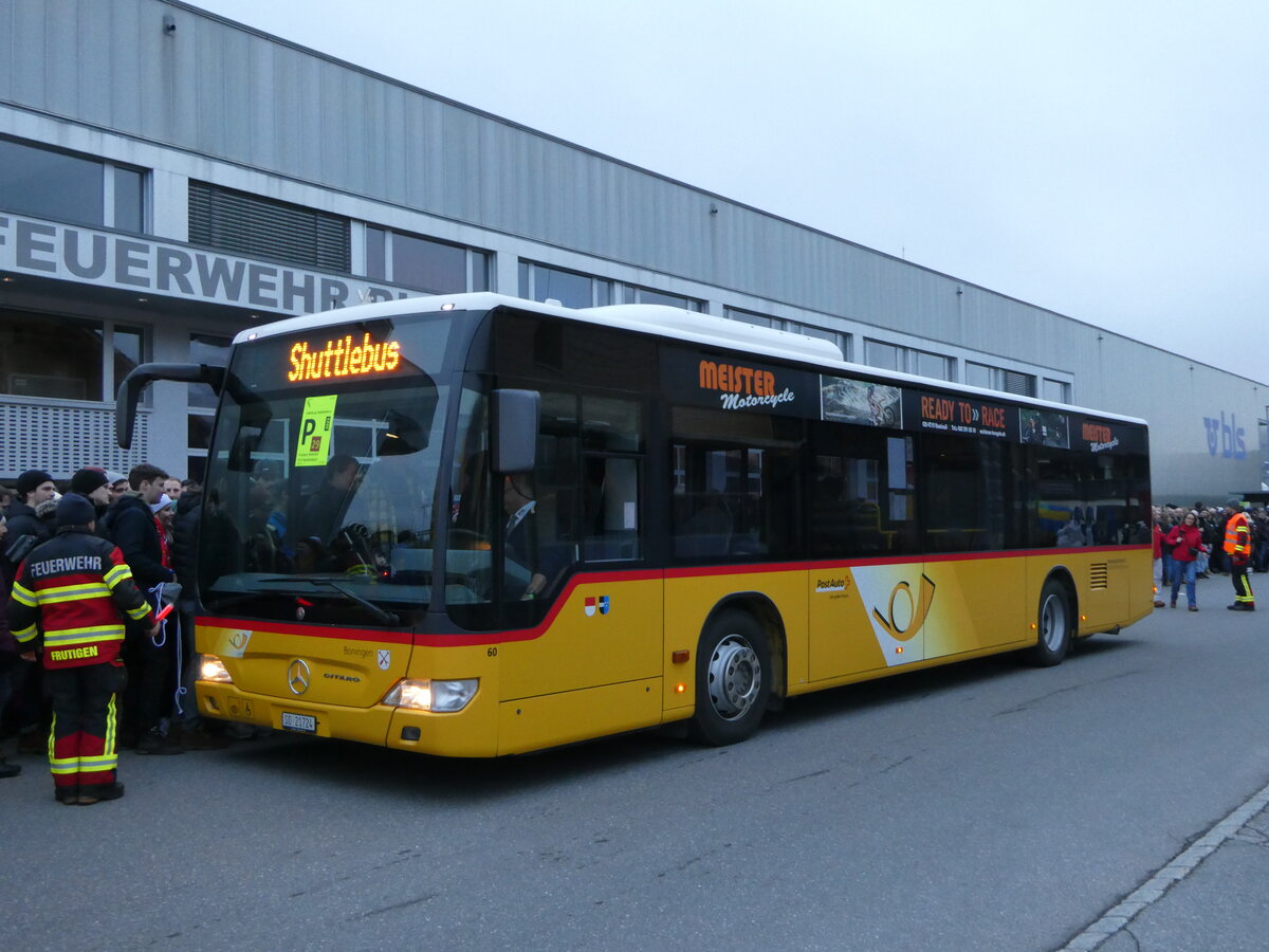 (244'525) - Wyss, Boningen - Nr. 60/SO 21'724/PID 5688 - Mercedes am 7. Januar 2023 beim Bahnhof Frutigen