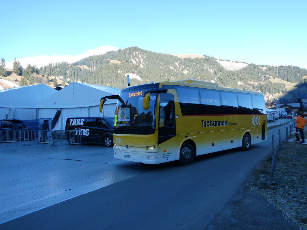 (244'582) - Tschannen, Zofingen - Nr. 17/AG 6175 - Temsa am 7. Januar 2023 in Adelboden, Weltcup