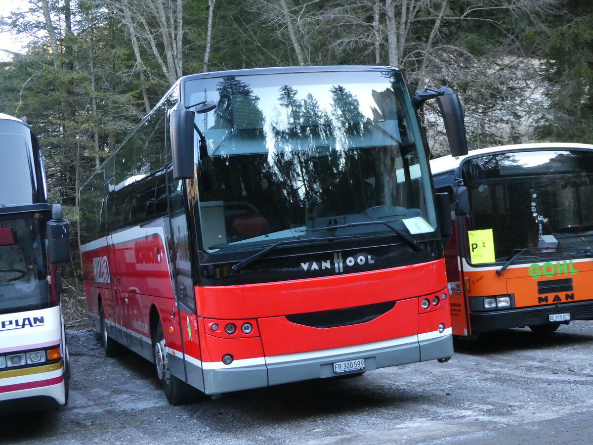 (244'659) - Wieland, Murten - Nr. 111/FR 300'599 - Van Hool am 7. Januar 2023 in Adelboden, Unter dem Birg