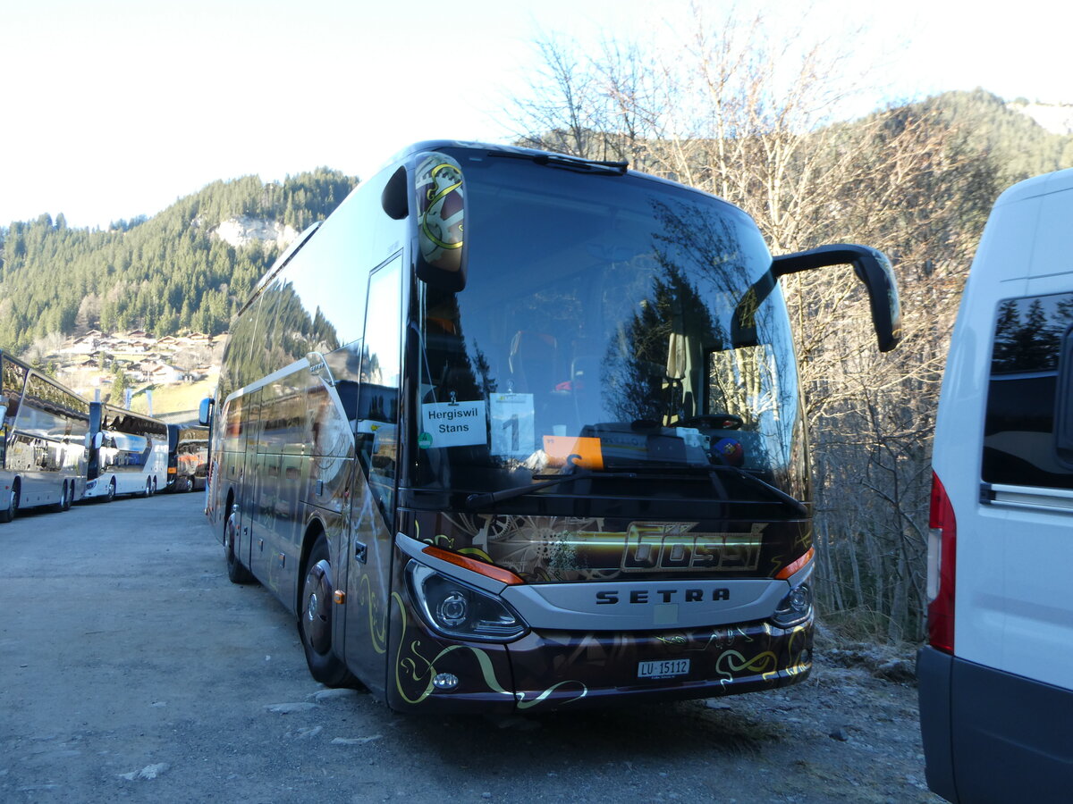 (244'707) - Gssi, Horw - LU 15'112 - Setra am 7. Januar 2023 in Adelboden, ASB