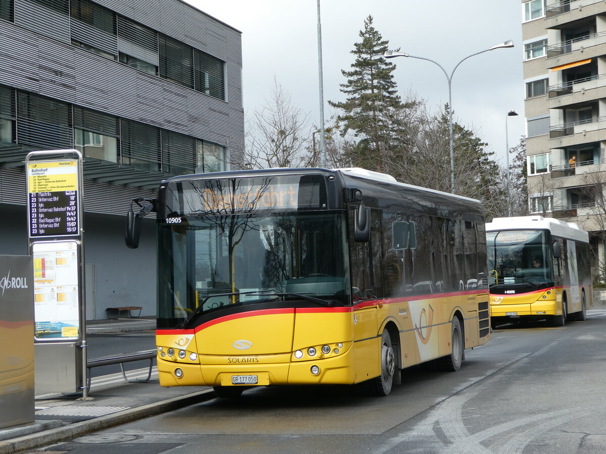 (245'857) - Gessinger, Bad Ragaz - GR 177'050/PID 11'905 - Solaris am 6. Februar 2023 beim Bahnhof Landquart