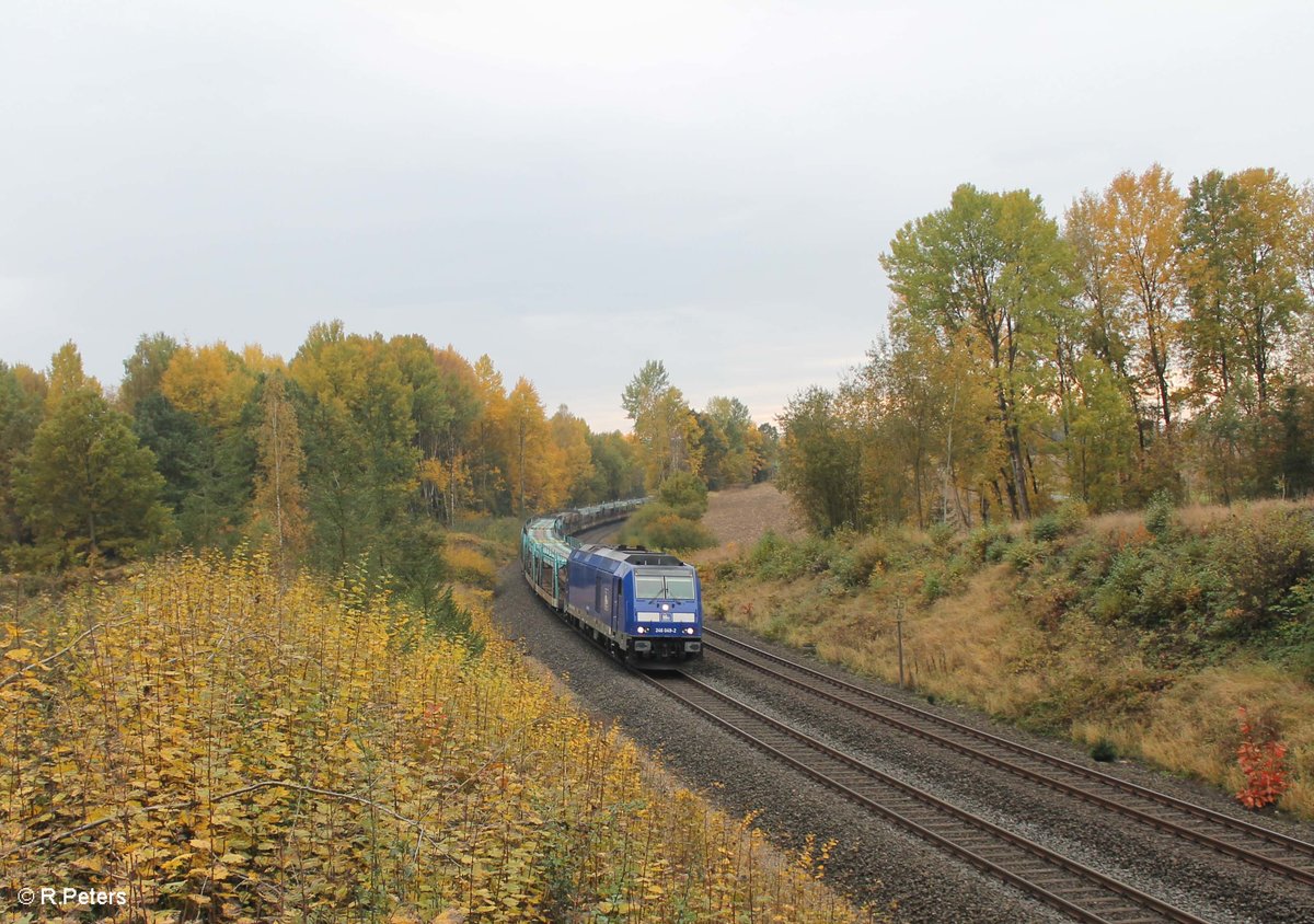 246 049-2 zieht den DGS95177 Regensburg Bbf - Mosel kurz hinter Wiesau/Oberpfalz. 24.10.16