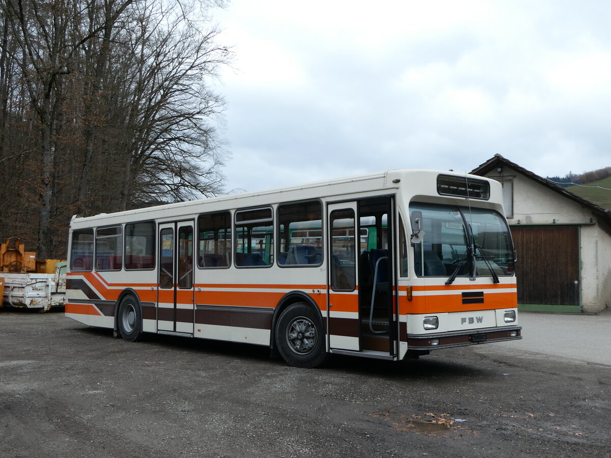 (246'703) - Wegm�ller, M�nsingen - FBW/R&J (ex Bamert, Wollerau) am 26. Februar 2023 in Oberwil, Ziegelgut