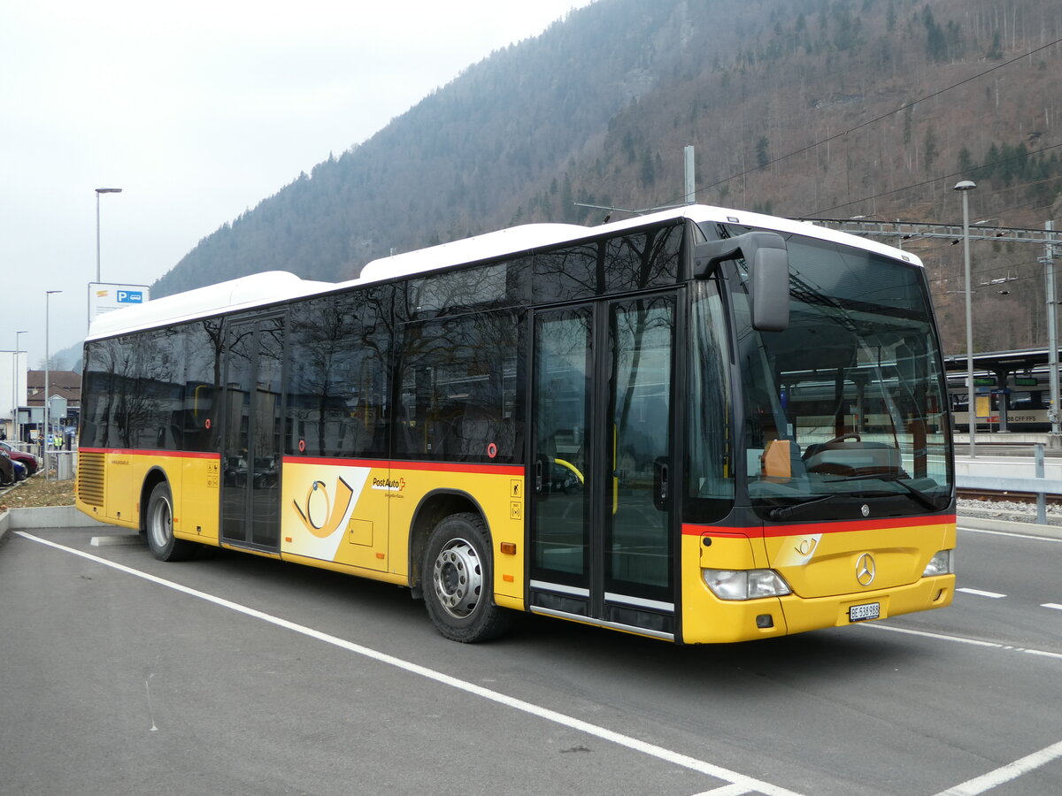 (246'778) - PostAuto Bern - BE 538'988/PID 5417 - Mercedes (ex BE 637'781) am 2. Mrz 2023 beim Bahnhof Interlaken Ost