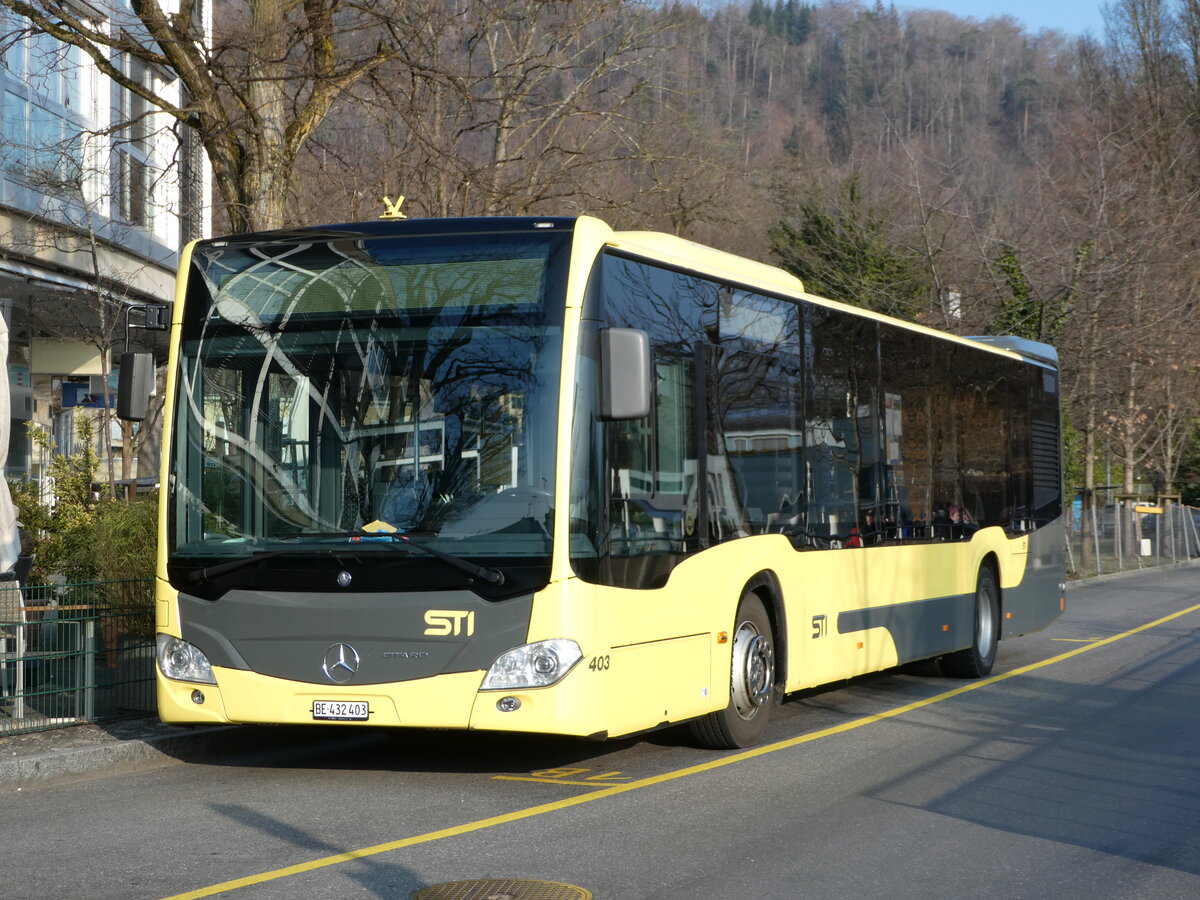 (246'917) - STI Thun - Nr. 403/BE 432'403 - Mercedes am 5. März 2023 bei der Schiffländte Thun