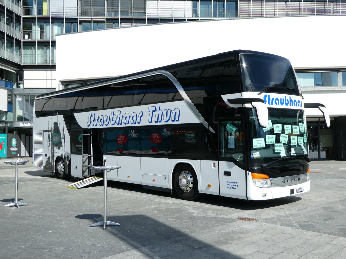 (247'559) - Straubhaar, Thun - Nr. 3/BE 206'633 - Setra am 22. M�rz 2023 in Thun, Aarefeldplatz