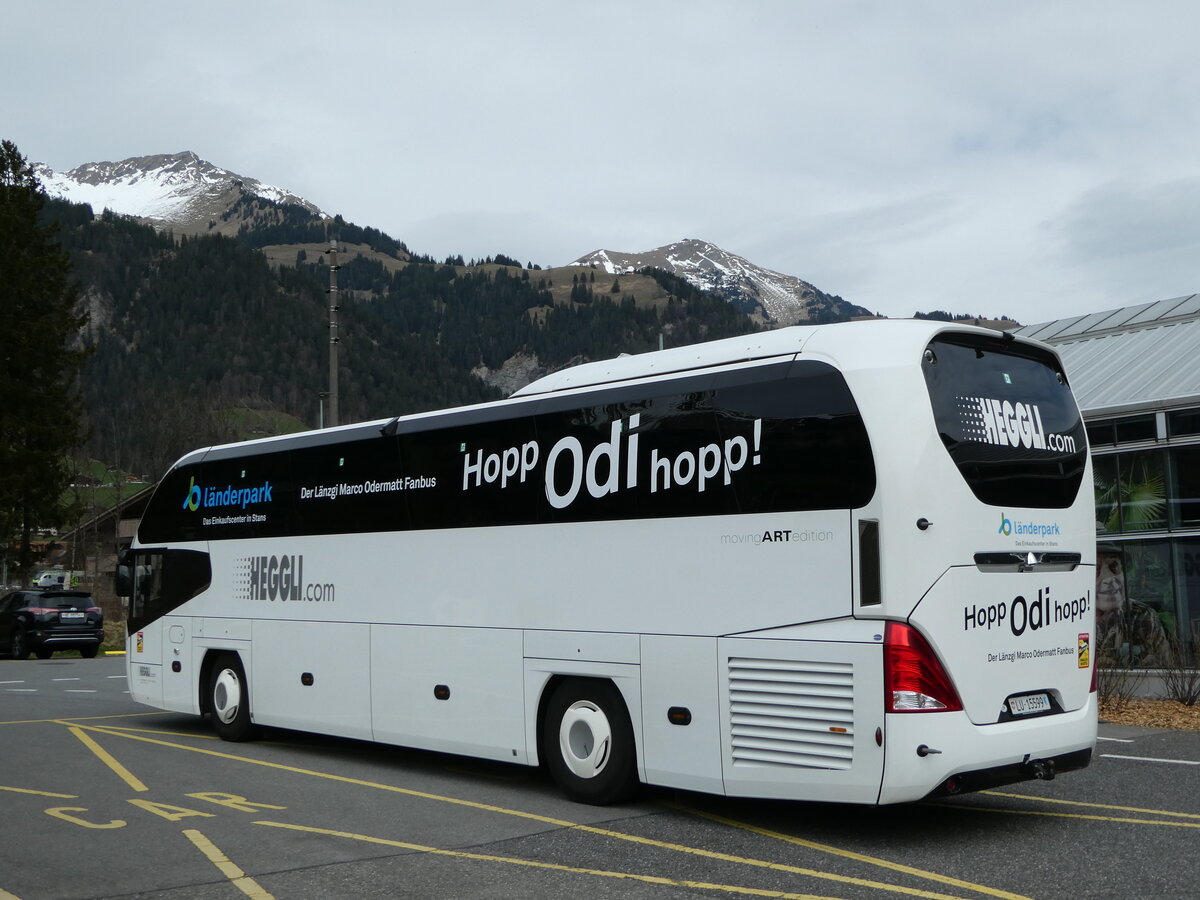 (247'567) - Heggli, Kriens - LU 15'599 - Neoplan am 23. M�rz 2023 in Frutigen, Tropenhaus