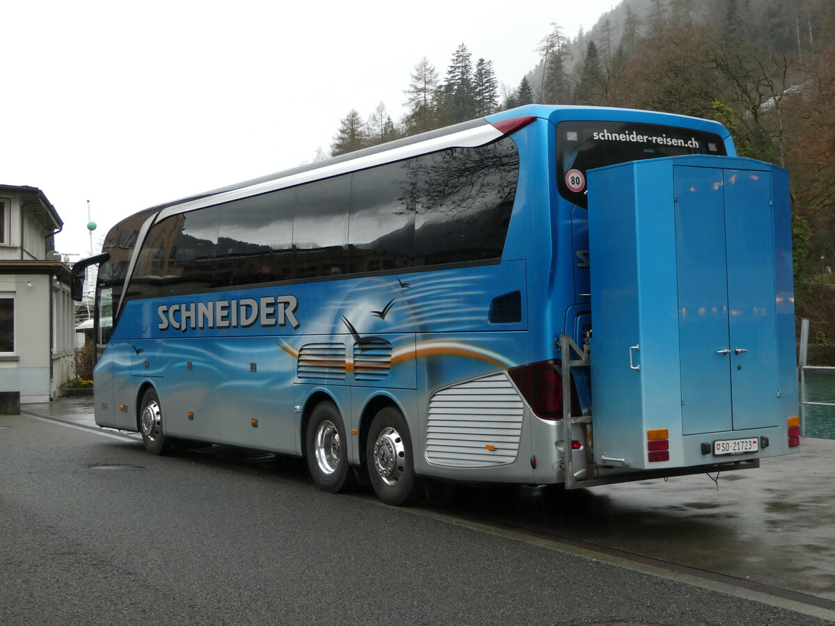 (247'745) - Schneider, Langendorf - SO 21'723 - Setra am 26. M�rz 2023 in Interlaken, Schiffl�ndte Ost