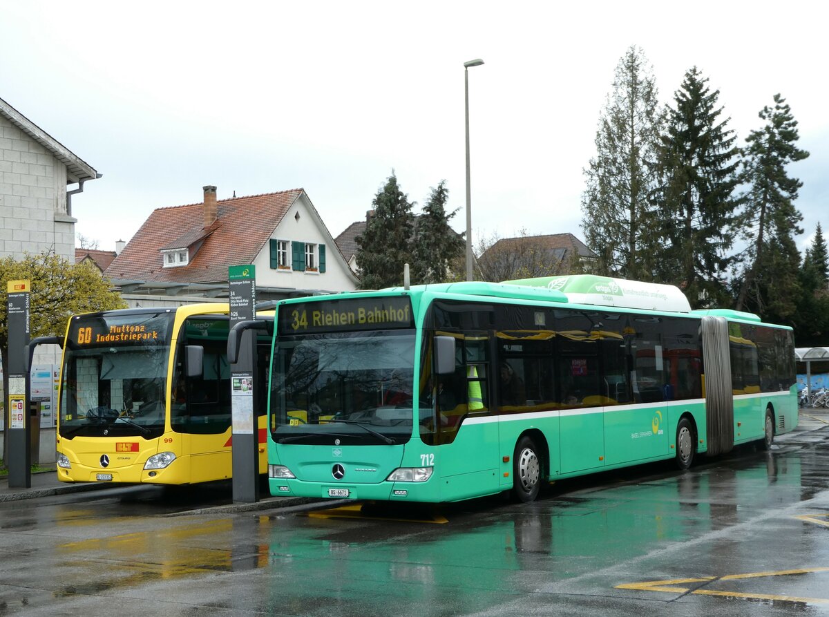 (247'907) - BVB Basel - Nr. 712/BS 6671 - Mercedes am 30. M�rz 2023 in Bottmingen, Schloss