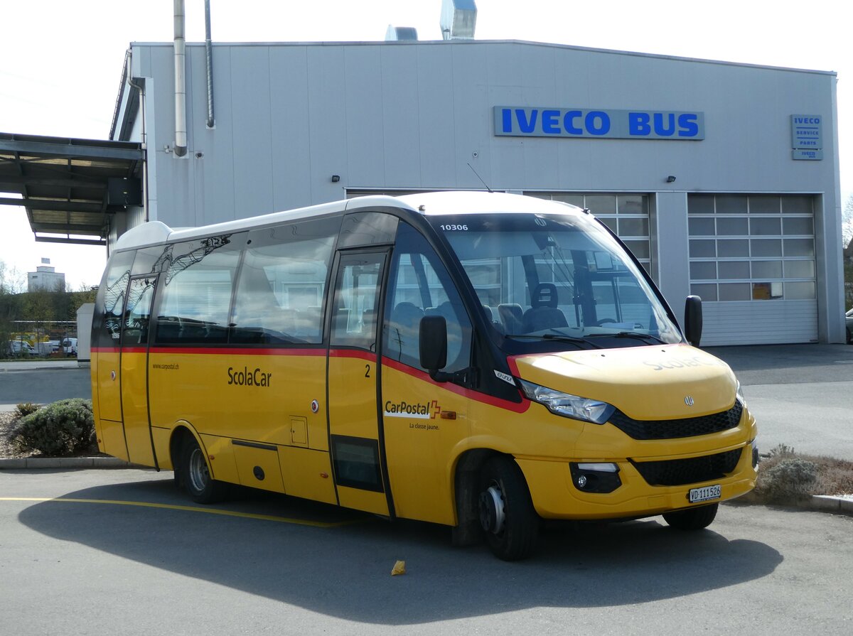 (248'193) - CarPOstal Ouest - VD 111'526/PID 10'306 - Iveco/Rosero am 8. April 2023 in Kerzers, Interbus