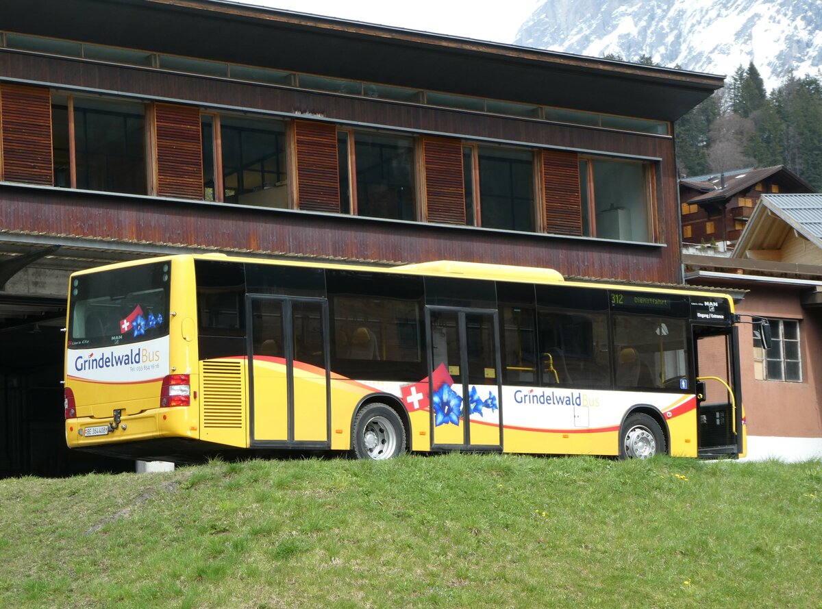 (248'805) - Grindelwaldbus, Grindelwald - Nr. 24/BE 364'408 - MAN/G�ppel am 18. April 2023 in Grindelwald, Garage