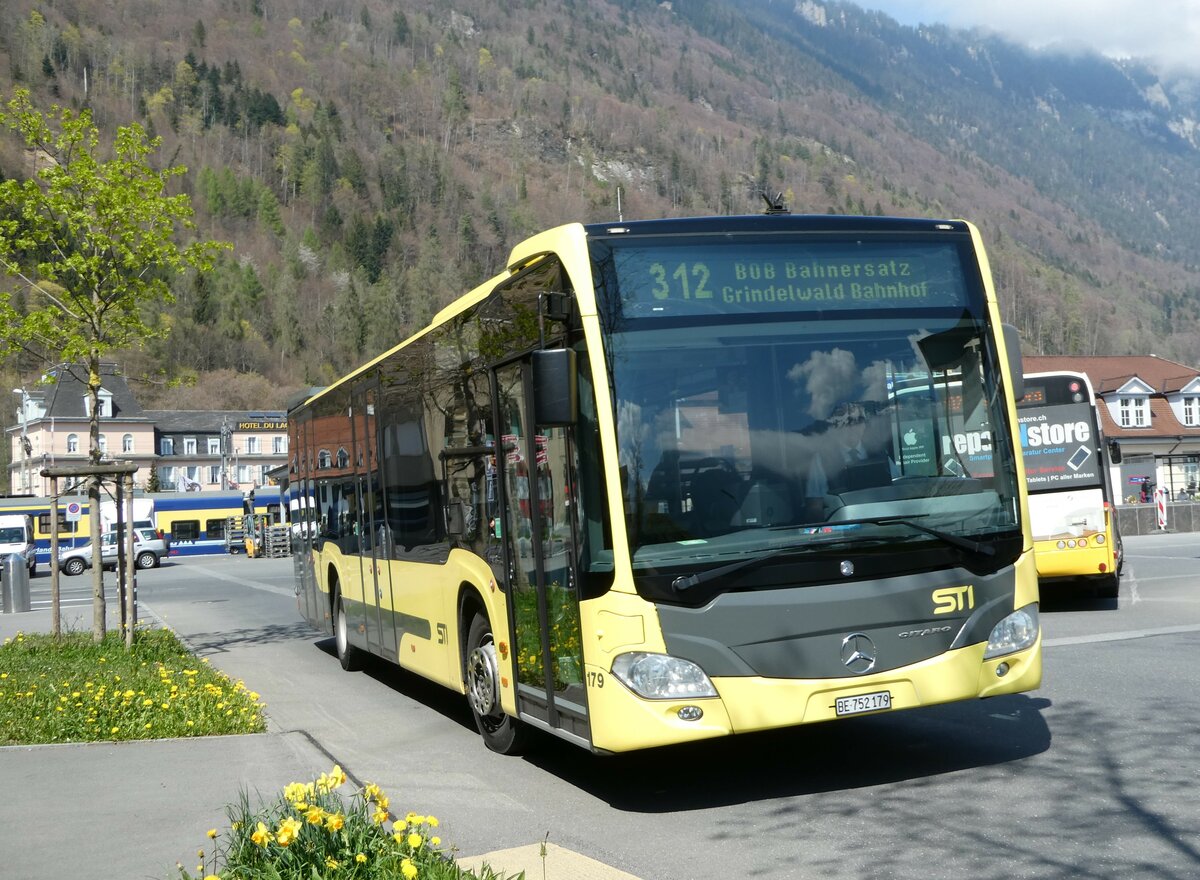 (248'872) - STI Thun - Nr. 179/BE 752'179 - Mercedes am 19. April 2023 beim Bahnhof Interlaken Ost
