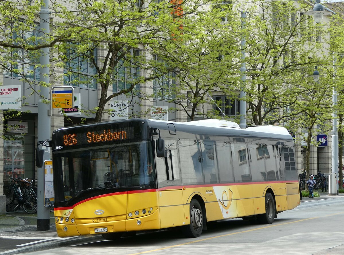 (249'869) - PostAuto Ostschweiz - TG 158'209/PID 10'359 - Solaris (ex Schmidt, Oberb�ren; ex CarPostal Ouest) am 12. Mai 2023 beim Bahnhof Frauenfeld