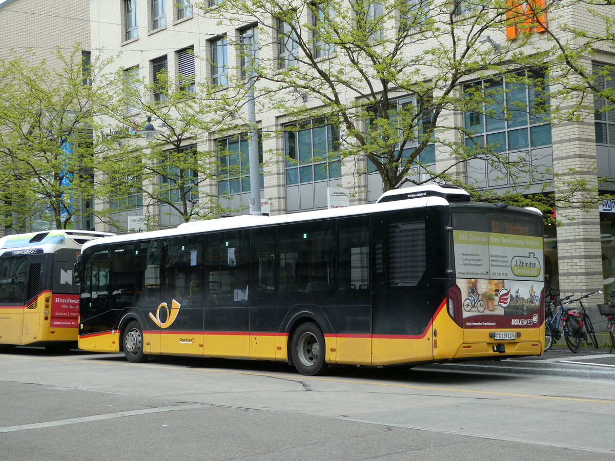 (249'885) - PostAuto Ostschweiz - TG 129'117/PID 11'907 - MAN am 12. Mai 2023 beim Bahnhof Frauenfeld