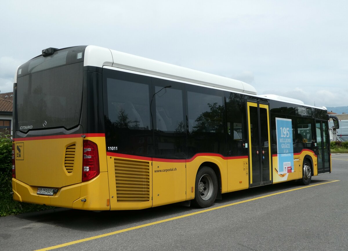 (250'195) - CarPostal Ouest - VD 259'045/PID 11'011 - Mercedes am 18. Mai 2023 in Yverdon, Garage