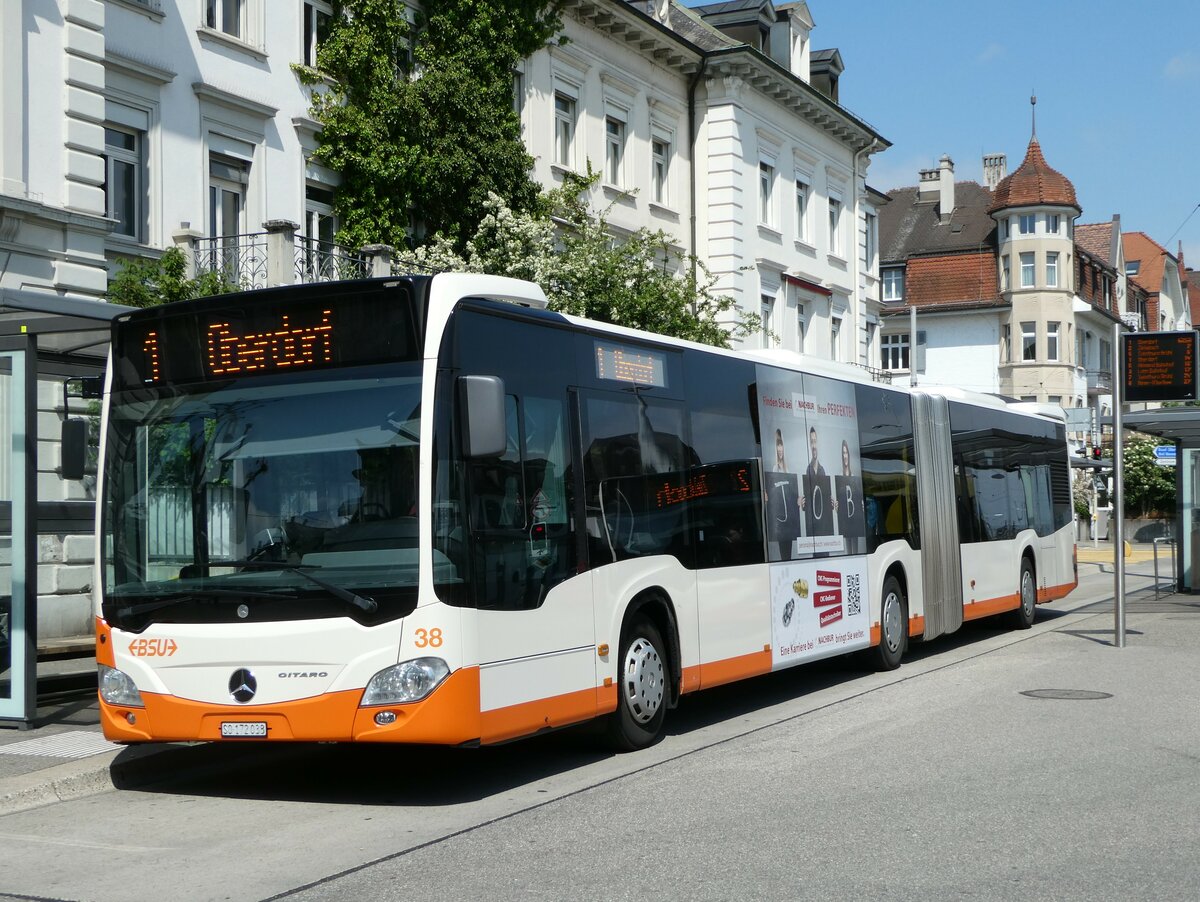 (250'438) - BSU Solothurn - Nr. 38/SO 172'038 - Mercedes am 25. Mai 2023 beim Hauptbahnhof Solothurn