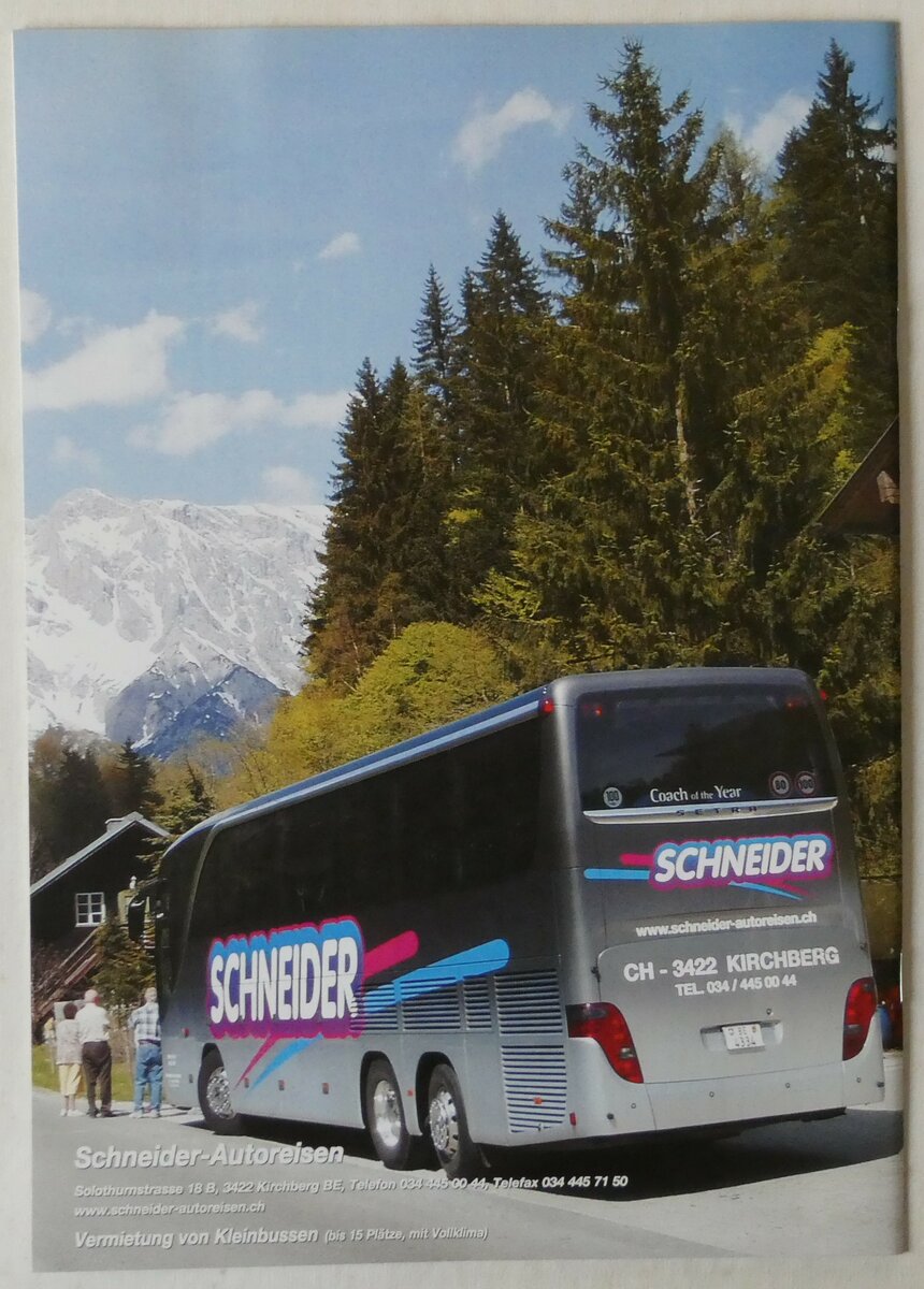 (251'108) - Schneider-Reisen 2007 am 6. Juni 2023 in Thun (R�ckseite)