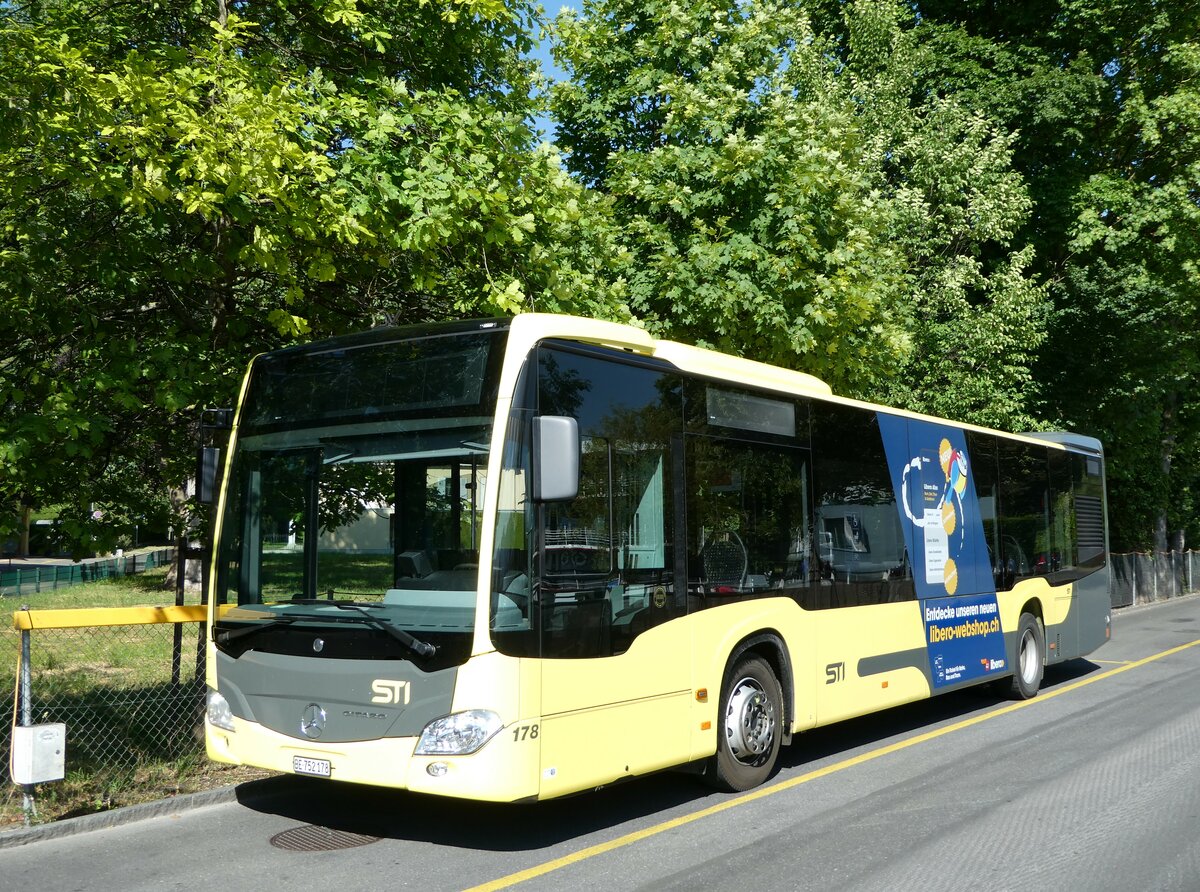(251'570) - STI Thun - Nr. 178/BE 752'178 - Mercedes am 15. Juni 2023 bei der Schiffl�ndte Thun
