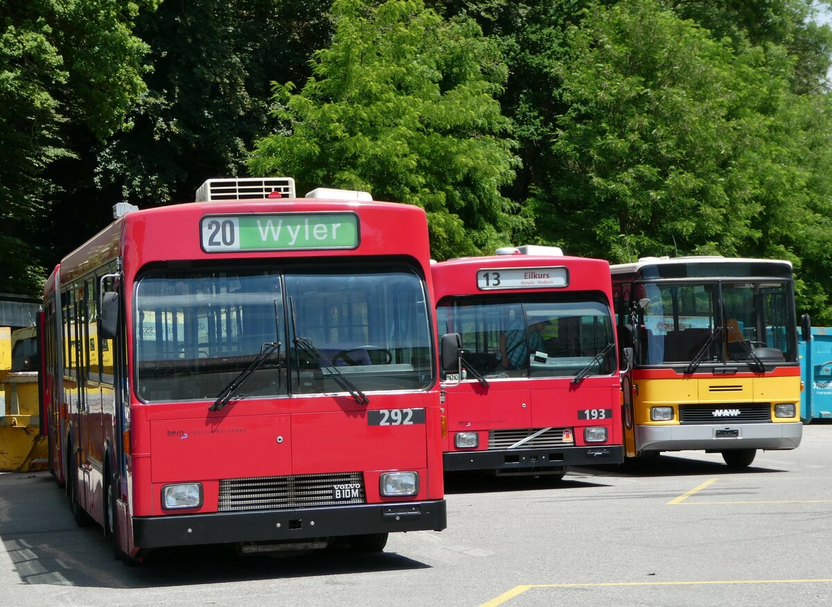 (251'694) - Bernmobil, Bern (SOB) - Nr. 292 - Volvo/R&J-Hess-Gangloff am 18. Juni 2023 in Burgdorf, �kihof Ziegelgut