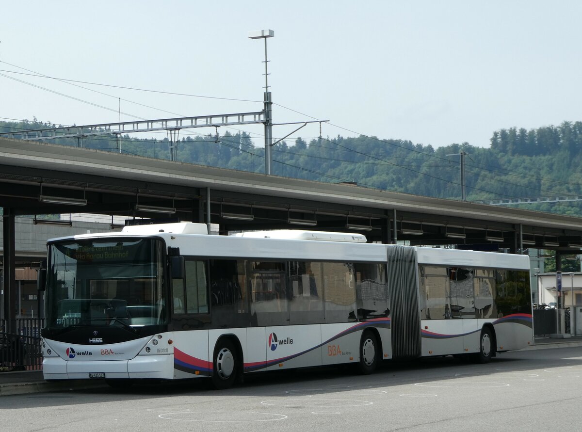 (251'785) - BBA Aarau - Nr. 167/AG 435'167 - Scania/Hess am 20. Juni 2023 beim Bahnhof Suhr