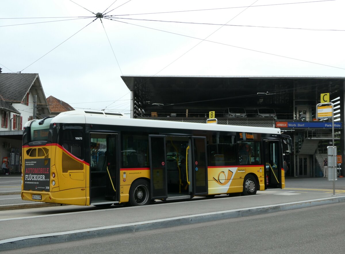 (251'873) - PostAuto Bern - Nr. 218/BE 843'218/PID 10'675 - Heuliez am 22. Juni 2023 beim Bahnhof Worb Dorf