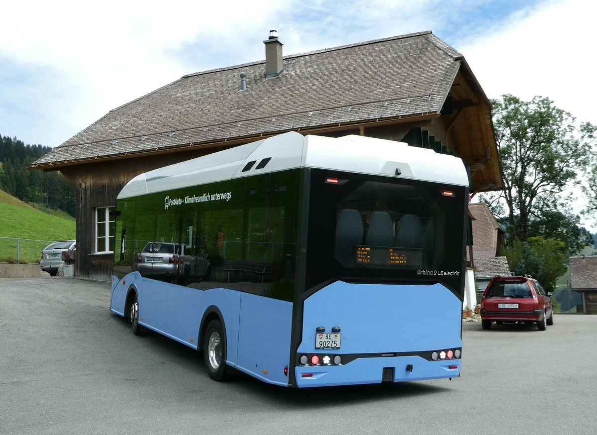 (252'185) - PostAuto Bern - BE 90'275/PID 11'795 - Solaris (ex BE 610'546) am 1. Juli 2023 in Abl�ndschen, Chappelematte