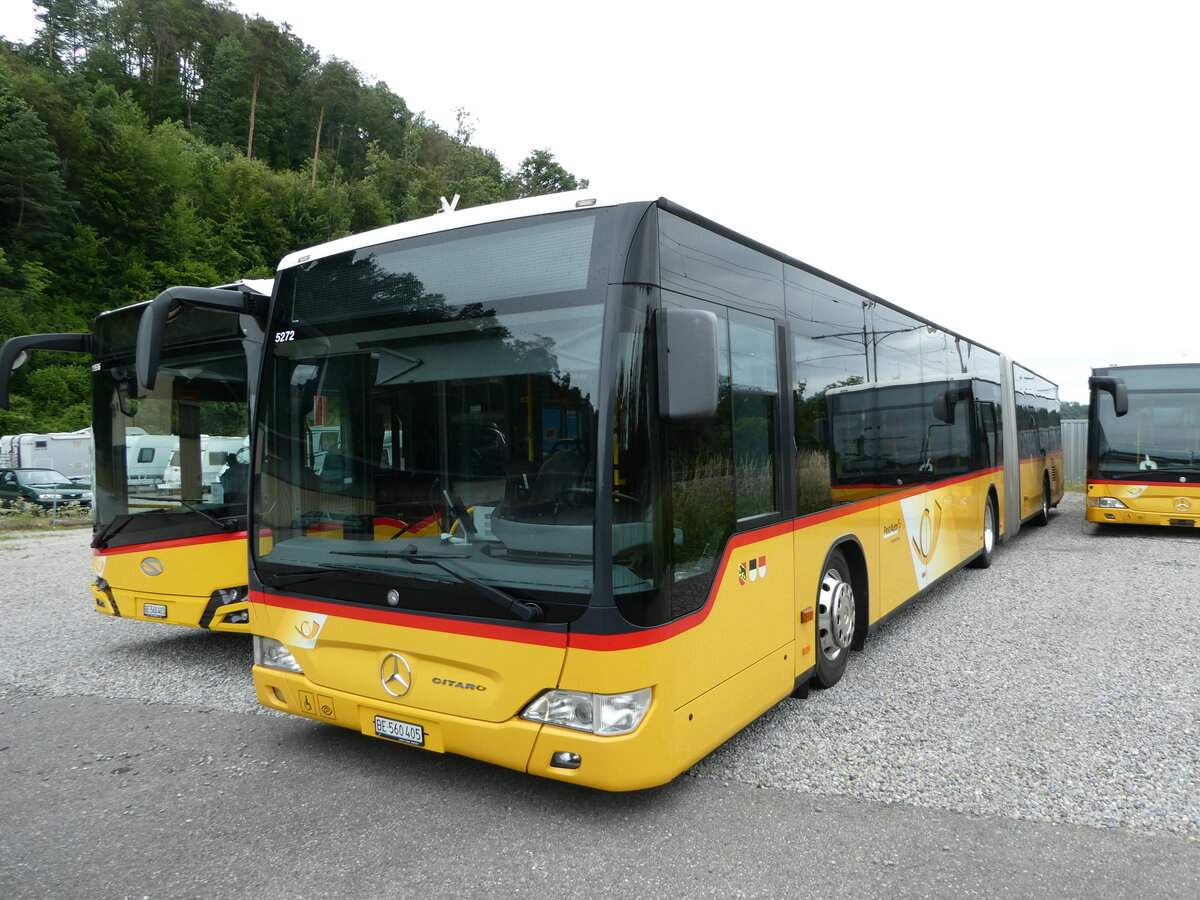 (252'213) - PostAuto Bern - Nr. 5272/BE 560'405/PID 5272 - Mercedes (ex Nr. 636) am 1. Juli 2023 in Laupen, Garage