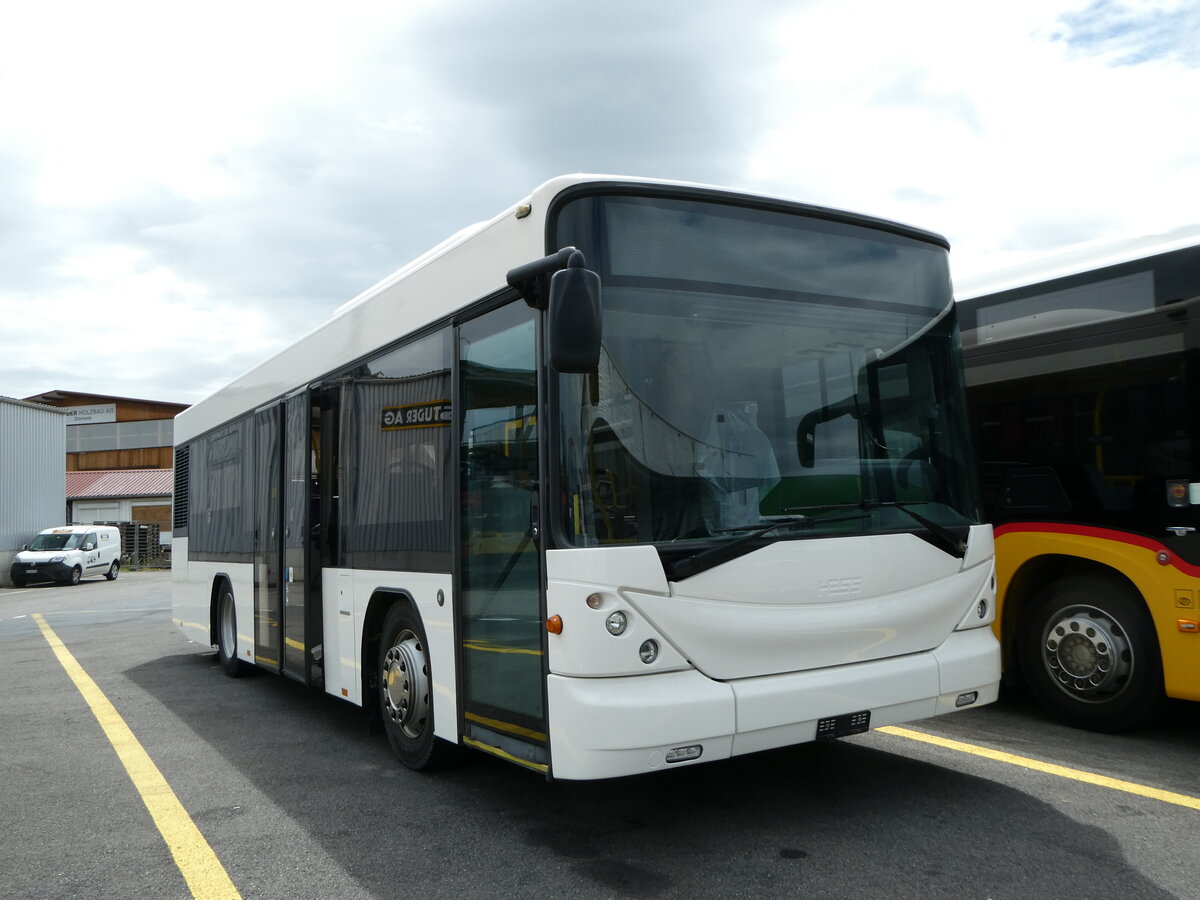 (252'236) - Interbus, Kerzers - Scania/Hess (ex TPL Lugano Nr. 208) am 1. Juli 2023 in Kerzers, Interbus