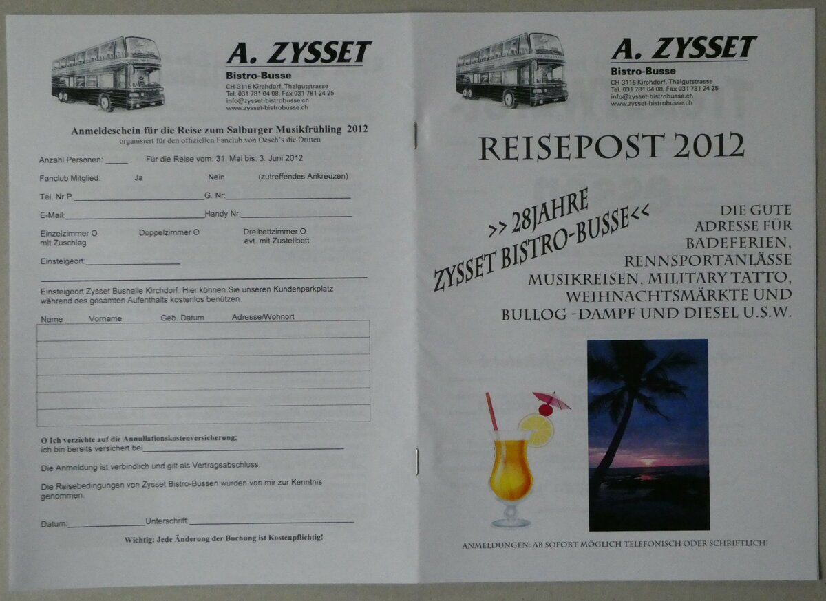 (252'248) - Zysset-Reisepost 2012 am 2. Juli 2023 in Thun