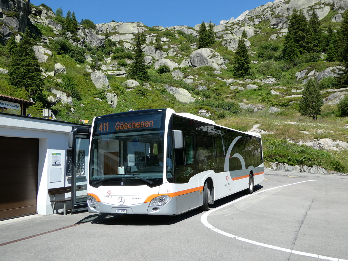 (252'548) - AAGU Altdorf - Nr. 13/UR 9298/PID 11'253 - Mercedes am 9. Juli 2023 in G�scheneralp, Dammagletscher