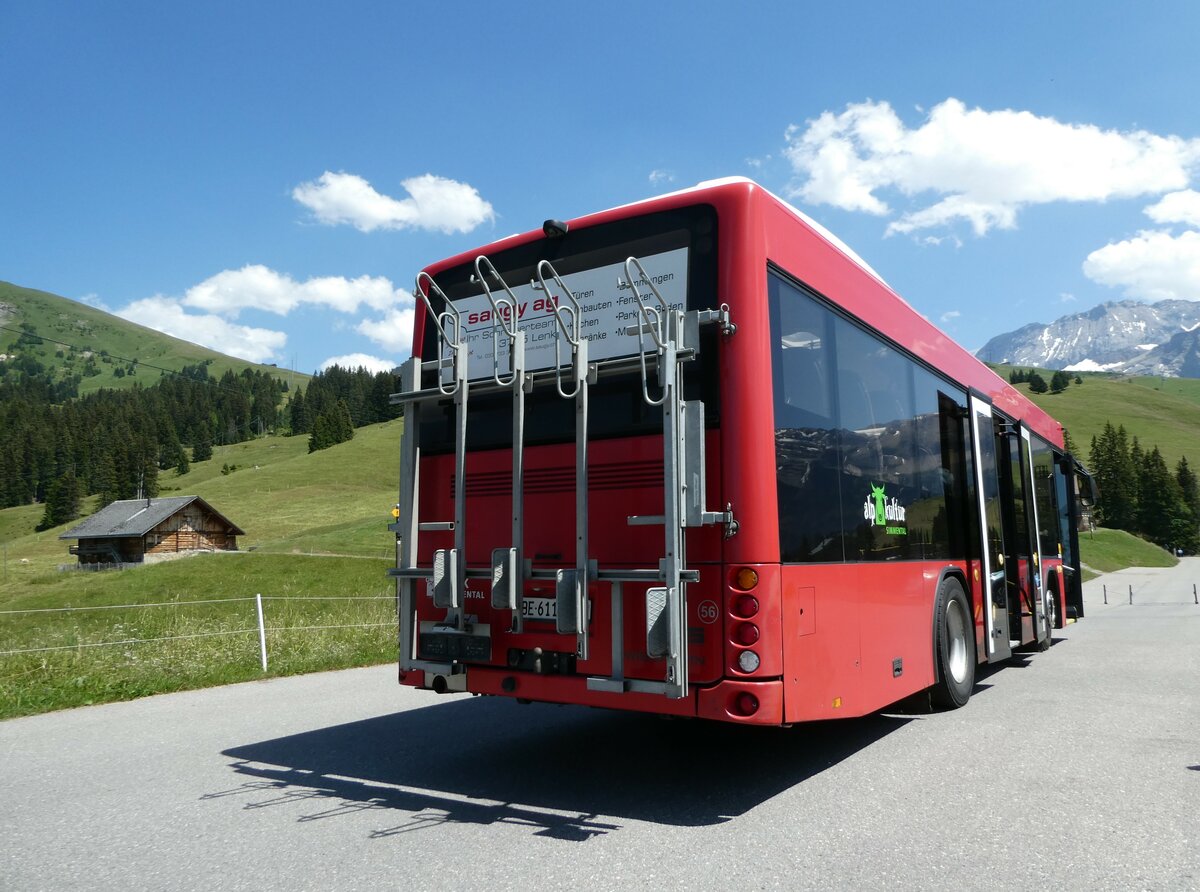 (252'640) - AFA Adelboden - Nr. 56/BE 611'030 - Scania/Hess am 11. Juli 2023 in Lenk, B�hlberg