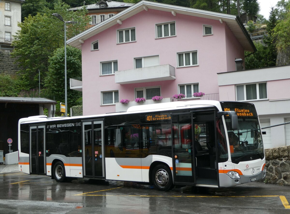 (253'040) - AAGU Altdorf - Nr. 22/UR 9142 - Mercedes am 25. Juli 2023 beim Bahnhof G�schenen