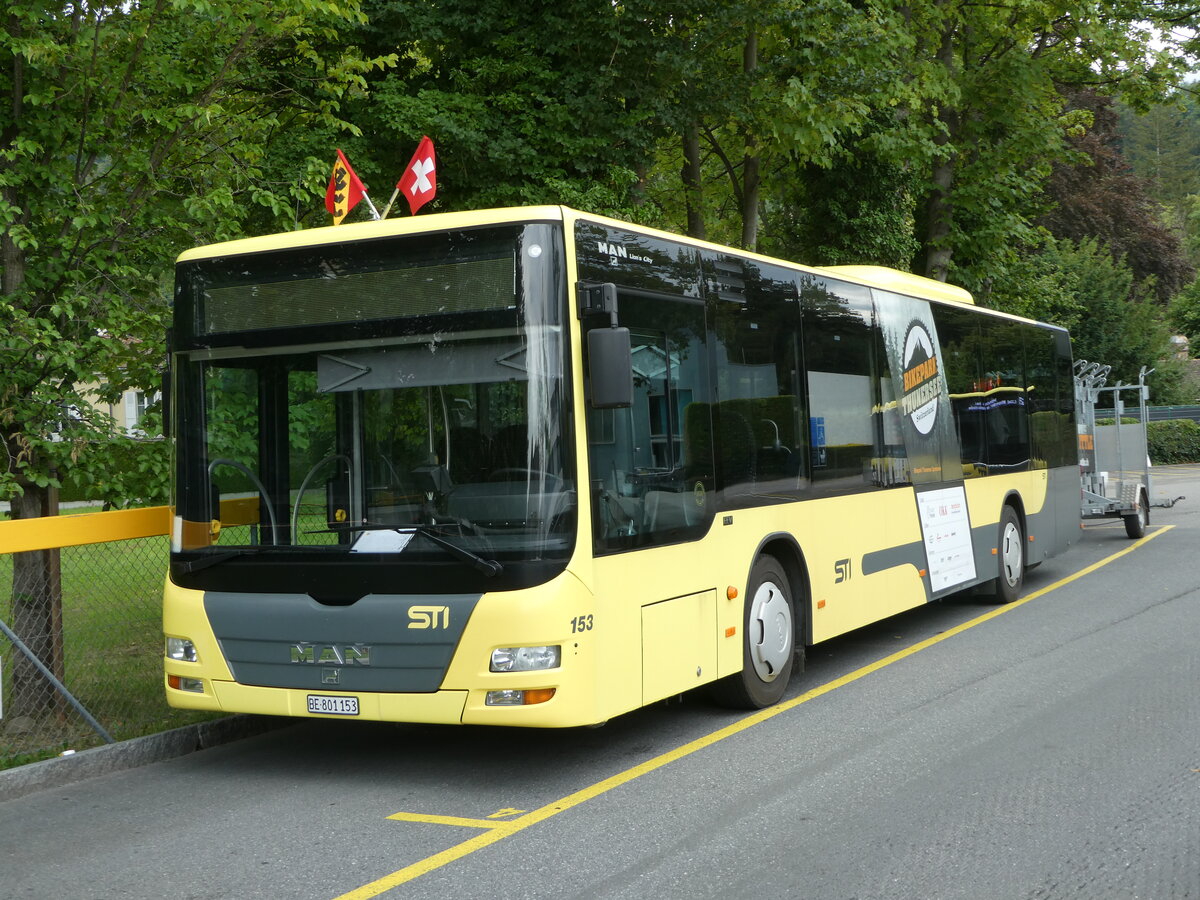(253'268) - STI Thun - Nr. 153/BE 801'153 - MAN am 1. August 2023 bei der Schiffl�ndte Thun