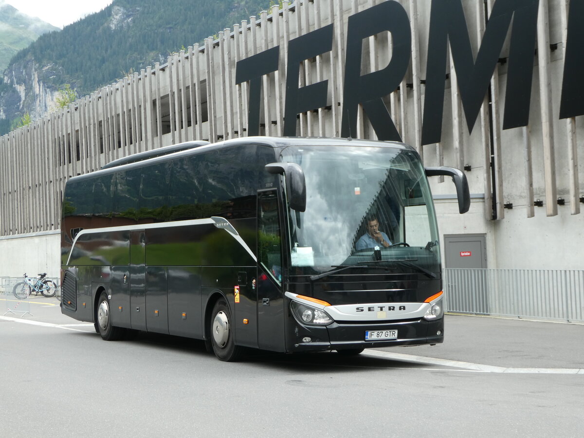 (253'412) - Aus Rum�nien: ??? - IF 87 GTR - Setra am 5. August 2023 in Grindelwald, Terminal