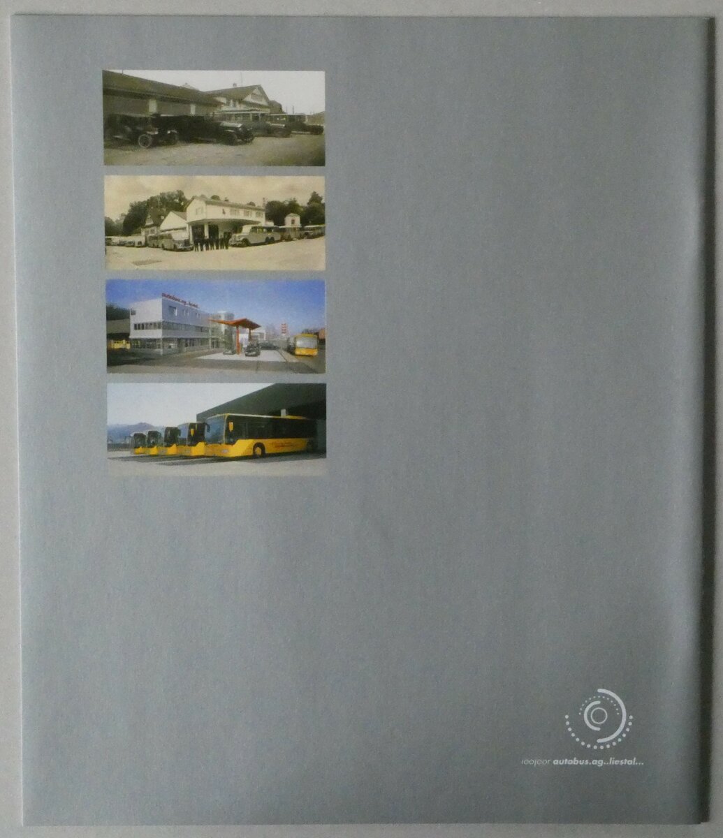 (253'455) - 100 Jahre Autobus AG Liestal - Der Fahrzeugpark ab 1905 - am 6. August 2023 in Thun (R�ckseite)