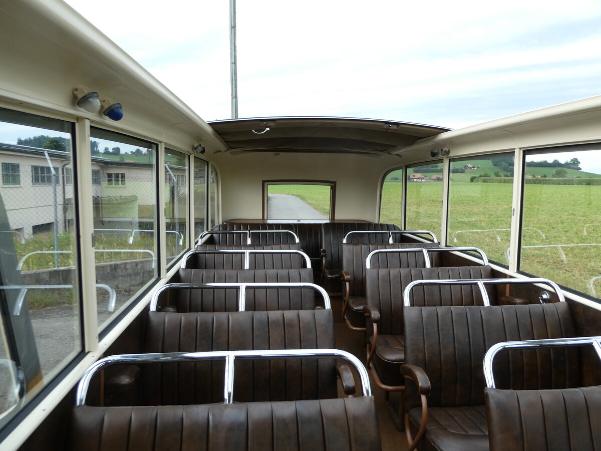 (254'180) - Museum f�r Kommunikation, Bern - BE 384'448 - Berna/Hess (ex P 22'026; ex P 1655) am 25. August 2023 in Mamishaus, Depot MfK (Innenaufnahme)